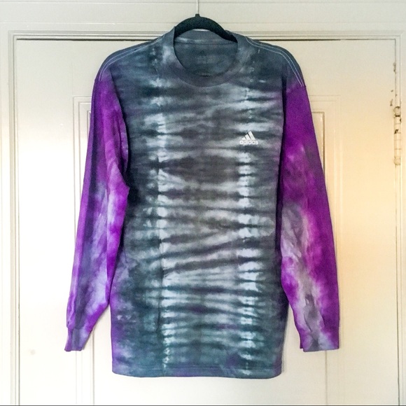 Vintage Hand-dyed Adidas Long Sleeve T-shirt - Picture 1 of 1